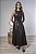 Vestido Midi Evasê em PU com Recortes - Imagem 7