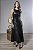 Vestido Midi Evasê em PU com Recortes - Imagem 2