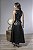 Vestido Midi Evasê em PU com Recortes - Imagem 3