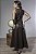 Vestido Midi Evasê em PU com Recortes - Imagem 8