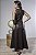 Vestido Midi Evasê em PU com Recortes - Imagem 10