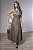 Vestido Midi Evasê em PU com Recortes - Imagem 13
