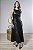 Vestido Midi Evasê em PU com Recortes - Imagem 2