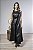 Vestido Midi Evasê em PU com Recortes - Imagem 4
