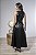 Vestido Midi Evasê em PU com Recortes - Imagem 5