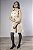 Vestido Trench Coat Sem Manga Curto com Cinto e Botões - Imagem 4
