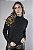 Blusa Tricot Modal Feminina Textura Geométrica com Gola - Imagem 14