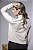Blusa Tricot Modal Feminina Textura Geométrica com Gola - Imagem 13