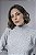 Blusa Tricot Modal Feminina Frente Texturizada com Gola - Imagem 7