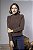 Blusa Tricot Modal Feminina Frente Texturizada com Gola - Imagem 1