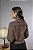 Blusa Tricot Curta Texturizada Feminina Manga Morcego Gola Alta - Imagem 4