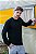 Blusa Tricot Canelado Masculina Raglan Gola Redonda - Imagem 1