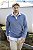 Blusa Tricot Masculina em Algodão Meio Zíper com Gola - Imagem 1