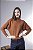 Blusa Tricot Canelada Manga Morcego Feminina com Gola - Imagem 2