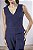 Blusa Peplum Decote V Feminina Texturizada Com Recortes - Imagem 5