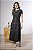 Vestido Midi Em Linho Com Faixa Recortes E Pespontos - Imagem 2