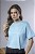 Blusa Curta Feminina Manga Curta Com Detalhe Dobrado - Imagem 9