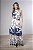 Vestido Longo Em Viscose Estampado Com Botões E Amarração - Imagem 8