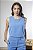 Blusa Cropped Costas Cruzada Com Botões Nas Laterais - Imagem 1