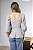 Blusa Listrada Com Lastex Feminina Manga Bufante - Imagem 9