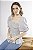 Blusa Listrada Com Lastex Feminina Manga Bufante - Imagem 4