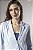 Blazer Alfaiataria Feminino Alongado Em Linho Com Martingale - Imagem 8