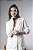 Blazer Alfaiataria Feminino Alongado Em Linho Com Martingale - Imagem 14