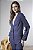 Blazer Alfaiataria Feminino Alongado Em Linho Com Martingale - Imagem 1
