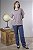 Blusa T-Shirt Feminina Listrada Gola Redonda - Imagem 2