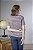 Blusa T-Shirt Feminina Listrada Gola Redonda - Imagem 8
