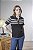 Blusa Polo Tricot Feminina Listrada Com Botões Dourado - Imagem 14