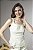 Blusa Ajustada Feminina Com Recortes E Decote Quadrado - Imagem 7