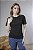 Blusa Tricot Feminina Manga Curta Com Gola E Barra Ondulada - Imagem 7