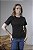 Blusa Tricot Feminina Manga Curta Com Gola E Barra Ondulada - Imagem 8