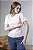 Blusa Tricot Feminina Manga Curta Com Gola E Barra Ondulada - Imagem 10