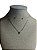 CONJUNTO BRINCO E COLAR - LETRA F - Imagem 2