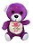 Pelúcia -Urso roxo com urso na barriga - Imagem 1
