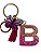 CHAVEIRO ROSA ESCURO LETRA B - (pingente borboleta) - Imagem 1