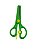 TESOURA ESCOLAR COM PONTA ARREDONDADA - VERDE COM AMARELO - Imagem 1