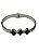 Bracelete Prata Trevo Preto - P51 - Imagem 1