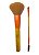 Kit de Pincéis | Pincel Para PÓ + Pincel Chanfrado com Escova - Ruby Anjo | Amarelo com Laranja - Imagem 1