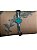 Bracelete De Punho - BR042 | Prata Com Verde - Imagem 1
