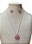Kit Colar e Brinco - BR55 | Prata + Rosa - Imagem 1