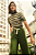 Conjunto calça moletinho e t-shirt listras M - Imagem 3