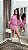 Conjunto Tweed Xadrez Poodle Peed Rosa G - Imagem 1