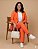 Conjunto Blazer Alongado Alfaiataria Laranja G - Imagem 1