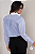 Camisa cropped listrada algodão azul M - Imagem 2