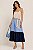 Vestido Crepe Fluido Alça Azul G - Imagem 2