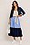 Vestido Crepe Fluido Alça Azul G - Imagem 1