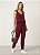 Conjunto Calça e Regata Crepe Marsala P - Imagem 1